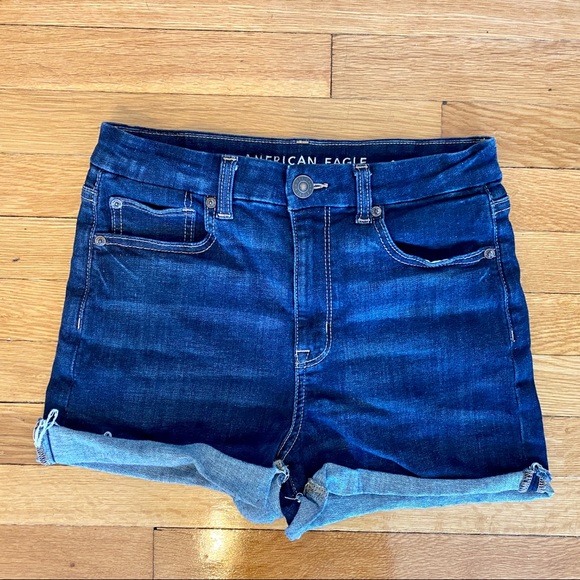 American Eagle Curvy Hi-Rise Denim Short Short 6 - Picture 1 of 6